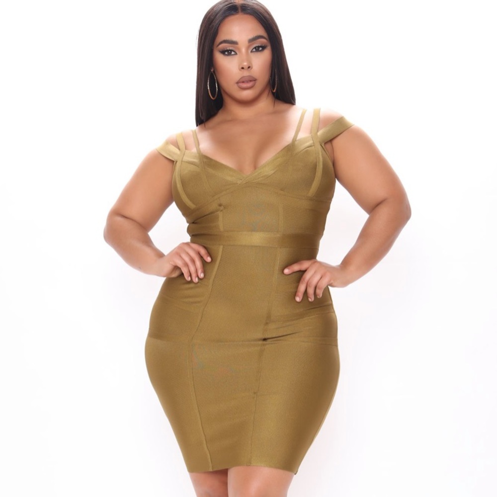 Fashion nova - 
Lansa Bandage Dress - Olive